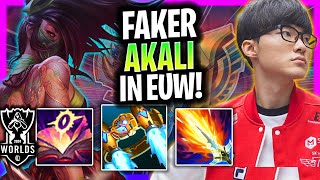 FAKER IS A GOD WITH AKALI IN EUW SERVER  T1 Faker Plays Akali Mid vs Ahri Worlds Bootcamp 2024 [upl. by Analle387]