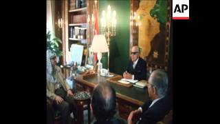 SYND 1 6 76 ARAFAT MEETS PRESIDENT BOURGUIBA IN TUNISIA [upl. by Aihseym878]