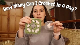 How many granny squares can I crochet in a day [upl. by Anaigroeg]