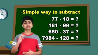 Learn Easy Subtraction Trick  Math Tips and Tricks  Solve in UNDER 1 SECOND [upl. by Neroled]