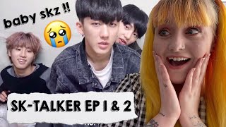 omg baby skz STRAY KIDS SKTALKER EP 1 2 REACTION FINALLY [upl. by Pascoe]