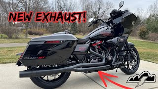 THUNDERHEADER EXHAUST INSTALLED ON THE NEW 2024 HARLEY DAVIDSON ROAD GLIDE CVO ST LOUD [upl. by Lila622]