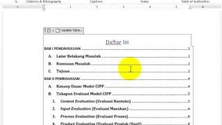 Tutorial Membuat Daftar Isi Otomatis dan Penomoran Halaman MS Word 2013 [upl. by Euqinor]