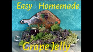 Easy Homemade Grape Jelly  Made with wine grapes from the slopes of Mount Etna Sicily [upl. by Aerdma459]