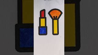 Simple to draw and colour a beautiful lipstick and brass shortvideo shorts ytshorts tranding [upl. by Sucramrej]