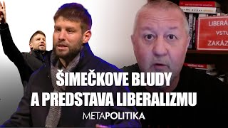 Liberalizmus v praxi ŠIMEČKOVE BLUDY a jeho predstava liberalizmu Ľubo Huďo [upl. by Lorna]