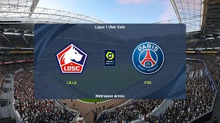 Lille vs PSG 01092024 Ligue 1 PES 2021 [upl. by Ulrick557]