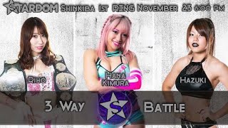 Riho vs Hazuki vs Hana Kimura  Three Way Match [upl. by Lanny]