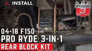 20042018 F150 4WD ProRyde SuperBLOK 3in1 Rear Lift Block Kit Install [upl. by Naehs]