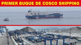 Puerto de Chancay recibe el primer buque Cosco Shipping Honor [upl. by Allenad372]