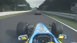 Alonso overtake Schumacher onboard 2005 Japan [upl. by Syck691]