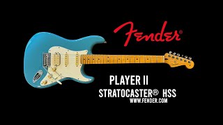 FENDER Player II Stratocaster® HSS  Aquatone Blue  Tone Master Pro [upl. by Catherin]