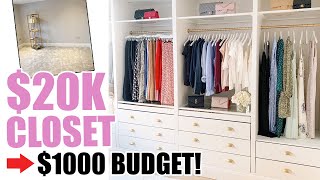 20000 CLOSET ON A 1000 BUDGET  IKEA PAX HACK CLOSET MAKEOVER [upl. by Bartlett]