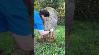 ASMR Cleaning gravegeeks hauntedgraves cemetery grave gravesite gravestone headstonecleaner [upl. by Euqinimod]