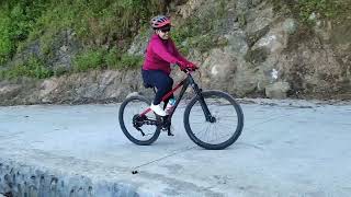 Mt Oro new concrete road  Bike POV mtb mtblife montalbanrizal rodriguezrizal [upl. by Cynara]