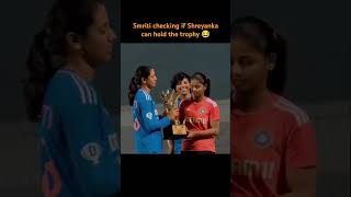 shreyanka patil and smriti mandhana smritimandhana shreyankapatil cricketshorts shorts [upl. by Prosser692]