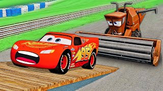 GIANT HAVRESTER Chasing LIGHTNING MCQUEEN  RACE for SURVIVAL in BeamNGdrive [upl. by Brody257]