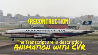 Independent Air Flight 1851 Crash  Animation with CVR Read description [upl. by Yhtamit]