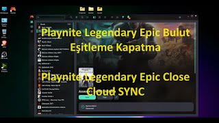 Playnite Legendary Epic Bulut Eşitleme Kapatma  Playnite Legendary Epic Close Cloud SYNC [upl. by Shanon]