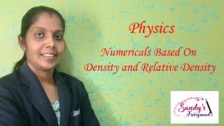 ICSE Class 8 Physics  Numerical Based on Density and Relative Density [upl. by Ximenes]