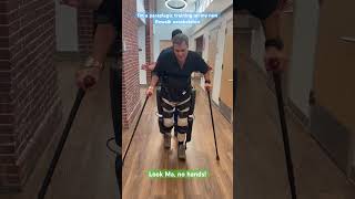 Paraplegic learning to walk with ReWalk exoskeleton  like an Egyptian [upl. by Nivac277]