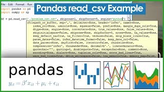 Pandas DataFrame Read CSV Example [upl. by Alcine]