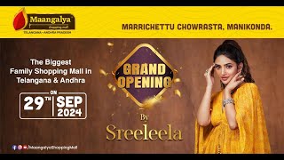 Grand Opening by Sreeleela  Manikonda  Maangalya Shopping Mall [upl. by Sheryle837]