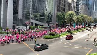 Leni Robredo supporters march from Makati to Pasay grand rally [upl. by Norean]