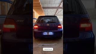 COLD START golf 4 R32 exhaust 89mm by ARP exhaust automobile golf garage ftown [upl. by Reyem]