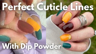 PERFECT CUTICLE LINES FOR DIP POWDER NAILS  Beginner Friendly [upl. by Naicad]