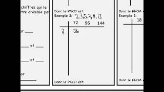 PGCD et PPCM [upl. by Schuyler]