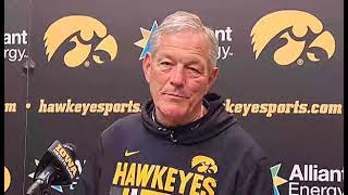 Iowa Hawkeye Coach Kirk Ferentz Happy Beating Wisconsin hawkeyes [upl. by Adnuahsor]