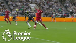 Liverpools Virgil van Dijk gets red card for tackle on Alexander Isak  Premier League  NBC Sports [upl. by Castor]