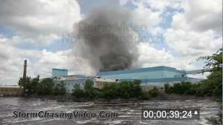 5282012 Sartell MN Verso Paper Mill Fire Stock Footage [upl. by Whitehurst]