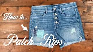 Denim DIY How to Patch Jeans [upl. by Jose]