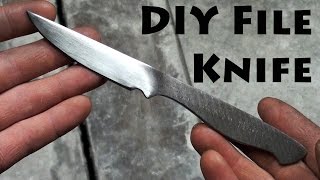 Making a Simple DIY Knife from a File No Forge Needed [upl. by Drahser]