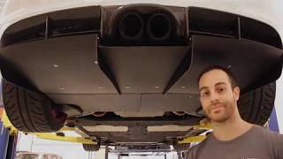 Porsche 981 GT4 Carbon Rear Diffuser Install [upl. by Alag]