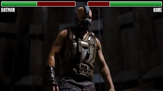 Batman vs Bane WITH HEALTHBARS  HD  The Dark Knight Rises [upl. by Carli]