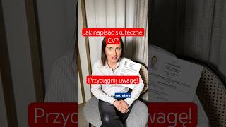 Jak Napisać Skuteczne CV które Przyciągnie Rekrutera w 6 Sekund [upl. by Dutchman]