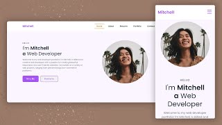 Design Your Personal Responsive Portfolio Website with HTML and CSS  Step by Step Guide [upl. by Marj]