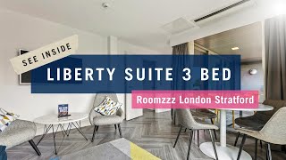 Liberty Suite 3 Bed  Apartment Tour  Roomzzz Aparthotels London Stratford [upl. by Latimer909]