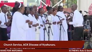 SCTNEWS Ruto amp Gachagua Attend Church Service ACK Diocese of Nyahururu [upl. by Oliver]