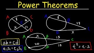 Power Theorems  Chords Secants amp Tangents  Circle Theorems  Geometry [upl. by Yona]