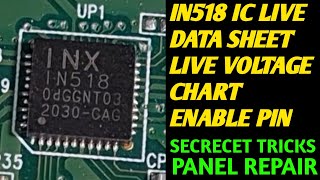 IN 518 DC TO DC IC DATA SHEE IN T  IN 518 IC LIVE VOLTAGE CHART  SECRECET PANEL REPAIR TRICKS [upl. by Pylle]