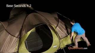 Quechua base seconds 42 hoe stel je de tent best op [upl. by Iliram]