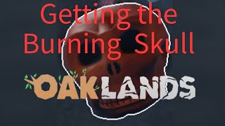 Getting the Burning skull Roblox Oaklands [upl. by Elias]