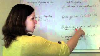 Writing equations of lines with point slope form [upl. by Mathew]