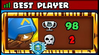 So I Found a 98 WIN RATE Player and this happened Bloons TD Battles [upl. by Zullo]