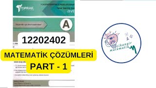 Toprak Yayınları TYT Denemesi Matematik Çözümleri  Part  1 12 [upl. by Ocko]