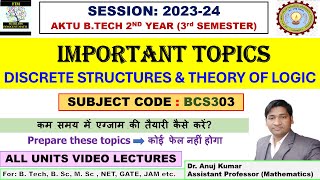 IMPORTANT TOPICS IN DISCRETE STRUCTURES AND THEORY OF LOGIC  DSTL IMPORTANT TOPICS  DISCRETE MATH [upl. by Christmas]